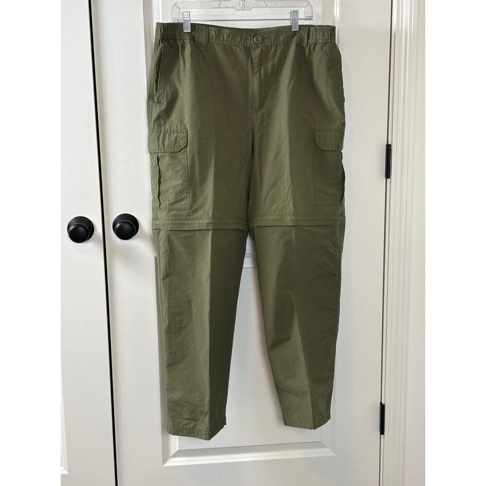 Columbia Convertible Cargo Pants Olive Green Zip Off Legs Mens 36x32 - Picture 2 of 8
